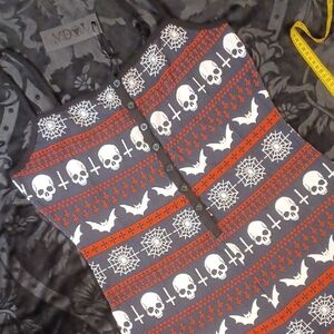 DOLLSKILL WIDOW 1X SPOOKY LOVES THERMAL ROMPER RED/BLACK